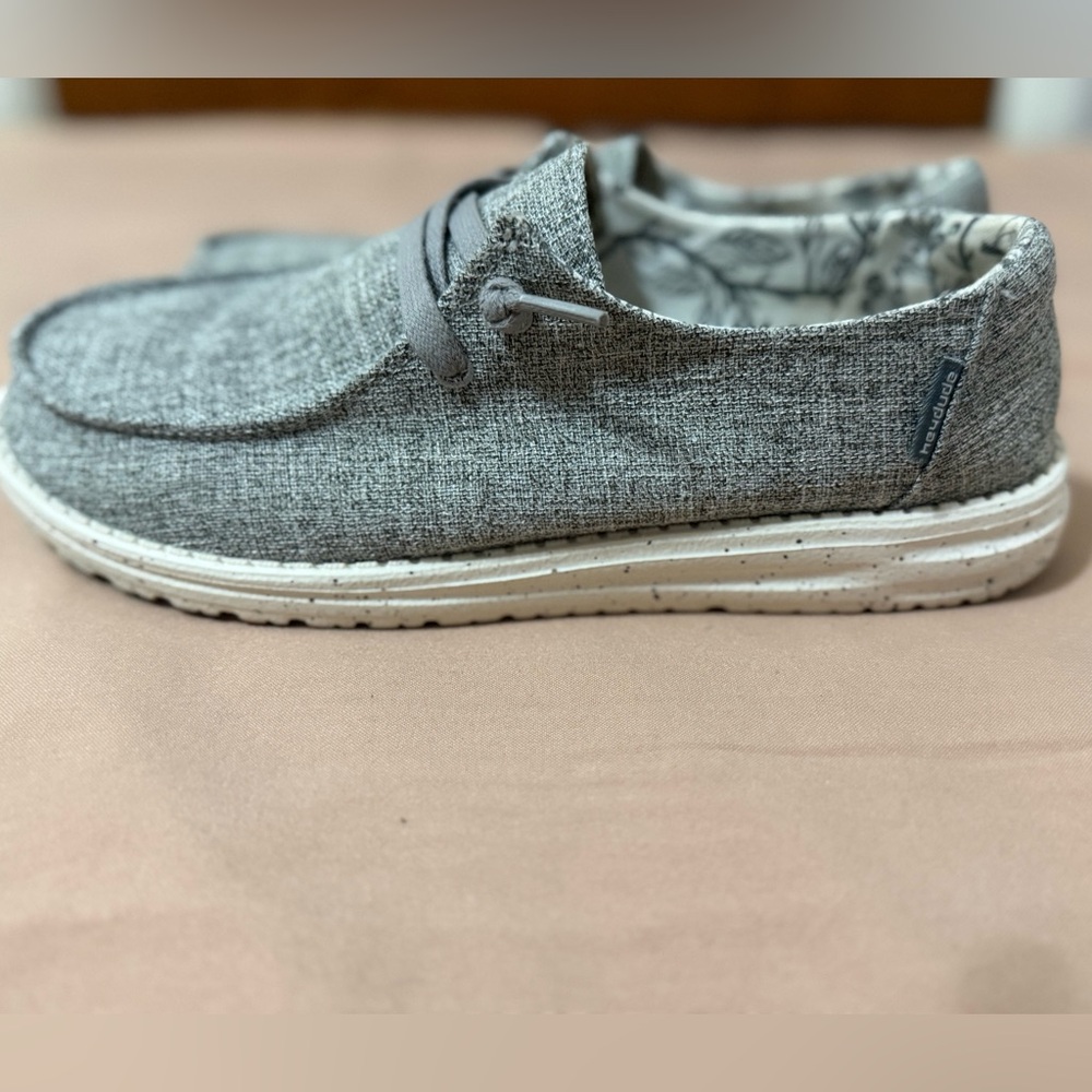 Hey Dude Women's Grey Canvas Slip-Onb